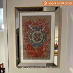 Enmarcación de papiros con foamboard y marco dorado